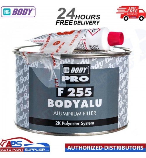 HB BODY PRO F 255 BODYALU Car Body Aluminium Filler + Hardener 1KG